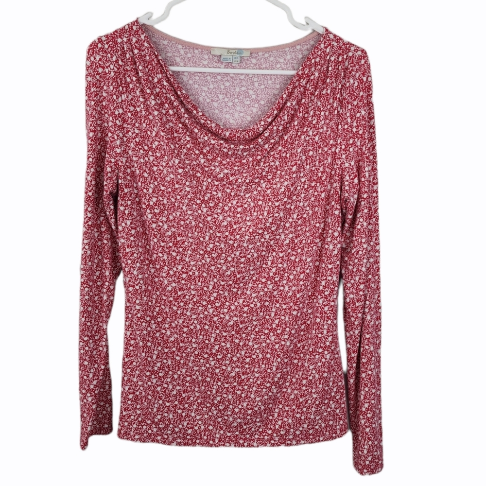 Boden Soft Red Long Sleeve Shirt